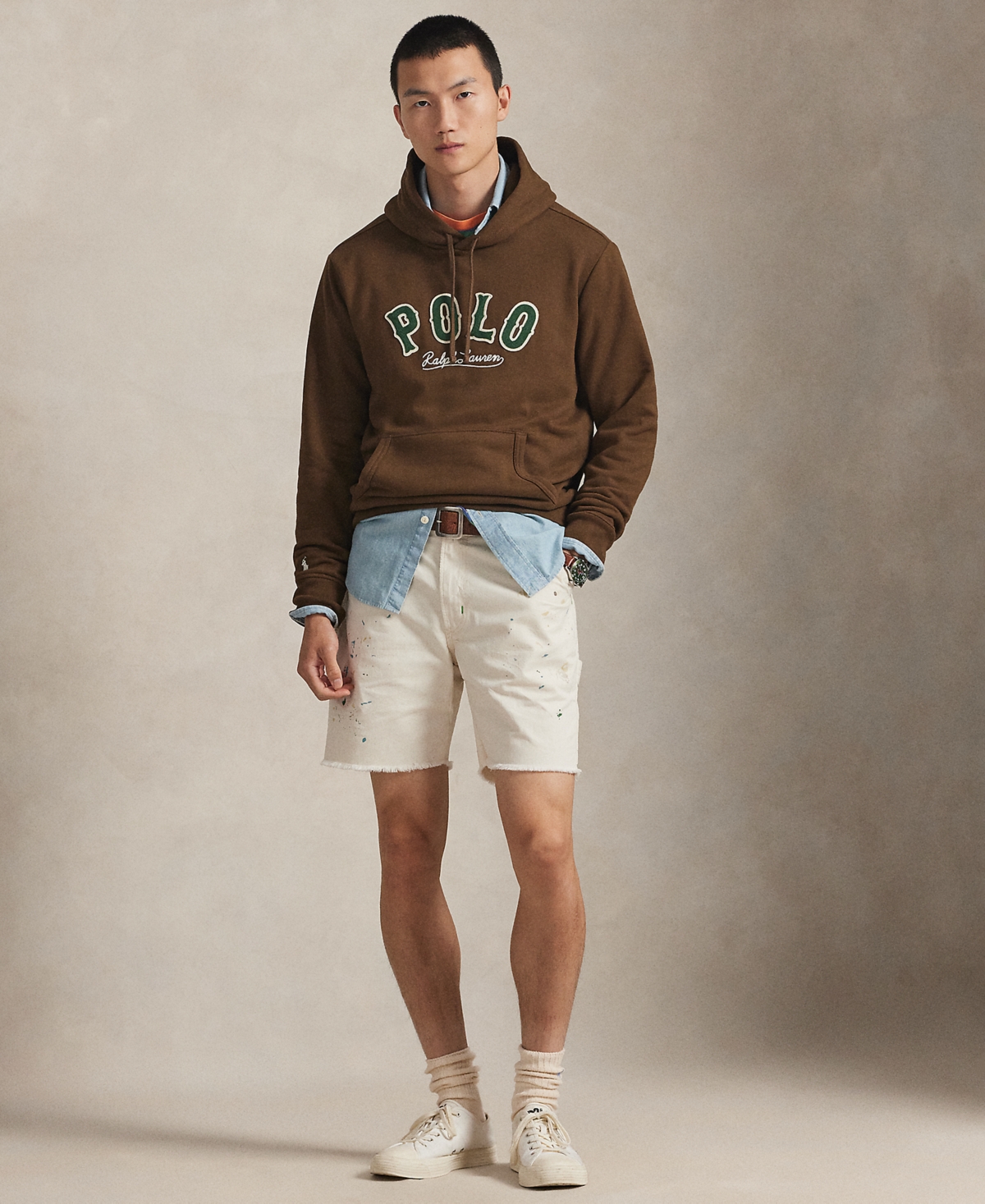 Polo Ralph Lauren Men's Long Sleeves Graphic Print Sweatshirt In Brown