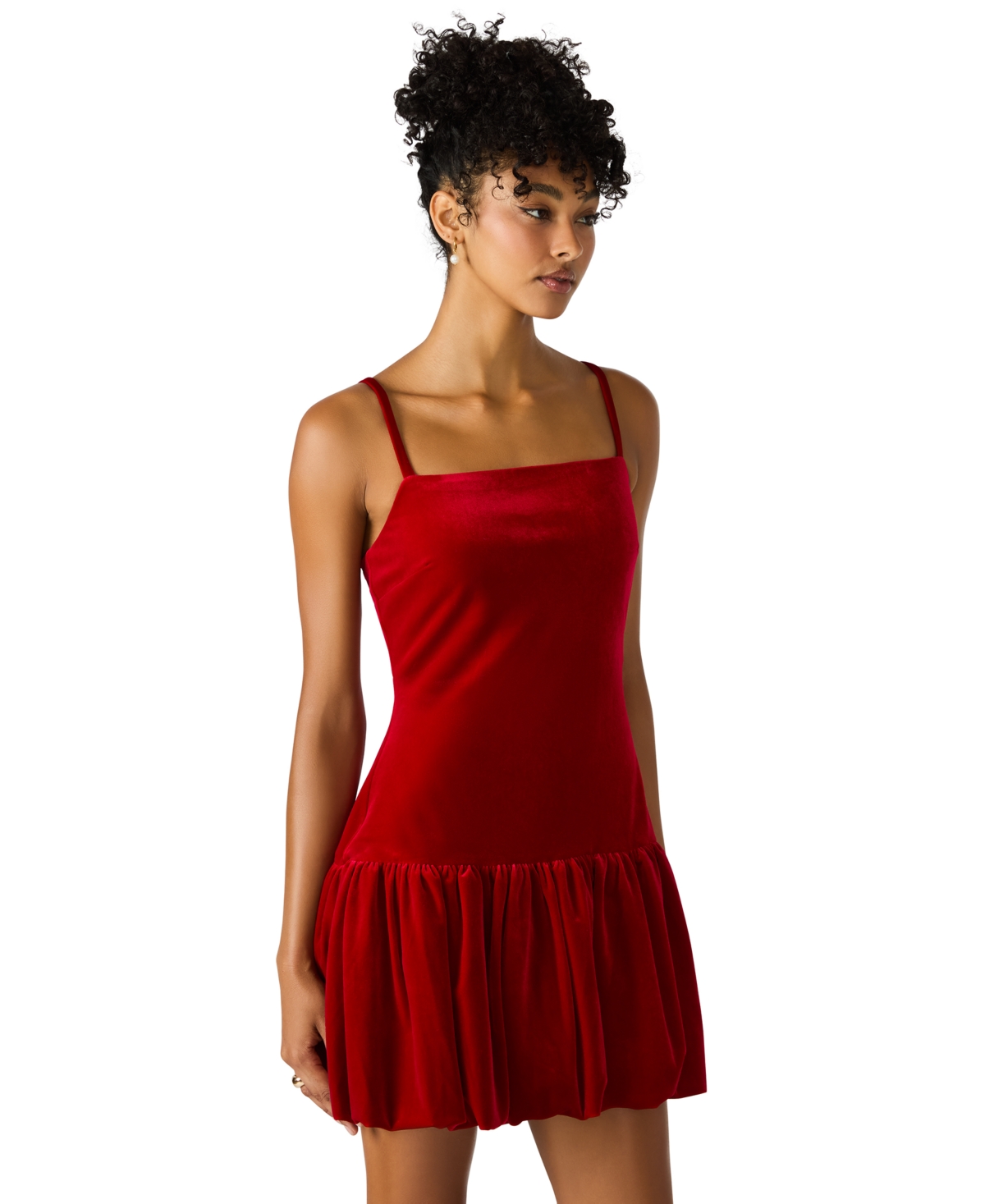 Steve Madden Women's Giovanna Bubble Sleeveless Mini Dress In Red