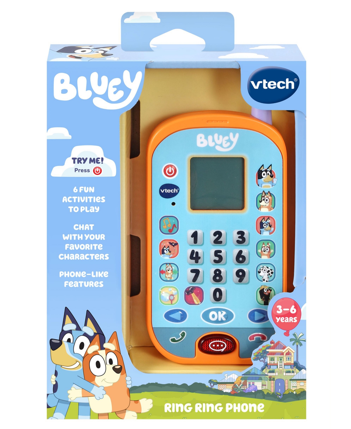 Bluey Vtech  Ring Ring Phone Interactive Toy In Multi
