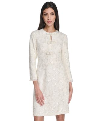 Women's Embellished Crew Neck Dress