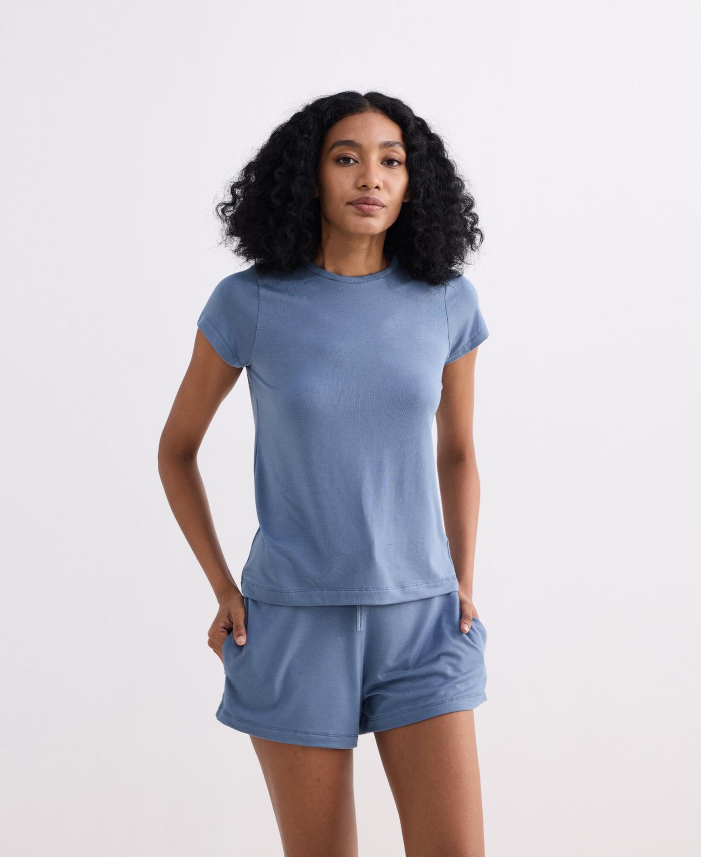 Женская футболка Reistor Essential Short Sleeve in Blue, цвет: Синий — фото 5