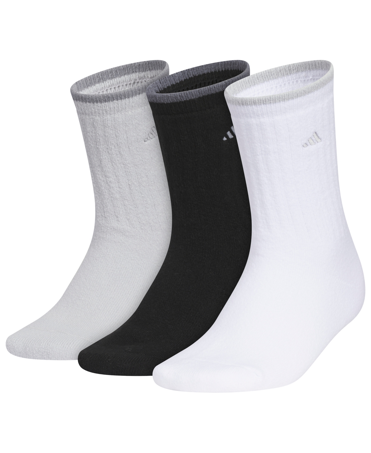 Adidas Originals Women's 3-pack Cushioned Comfort 2.0 Crew Socks In Black
