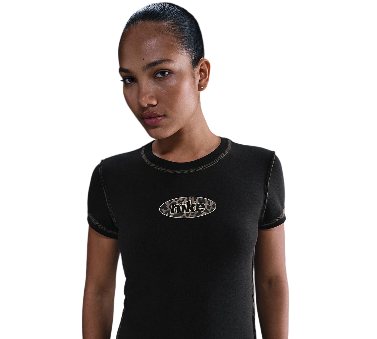 Nike Sportswear Women's Short Sleeve Cropped Top In Black