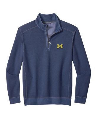 Men's Navy Michigan Wolverines Montego Bay Half-Zip Jacket