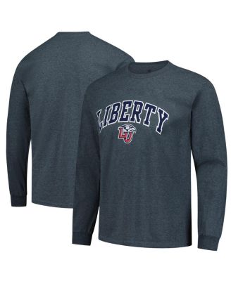 Fanatics Unlabeled - Men's Heather Charcoal Liberty Flames Basic Long Sleeve T-Shirt