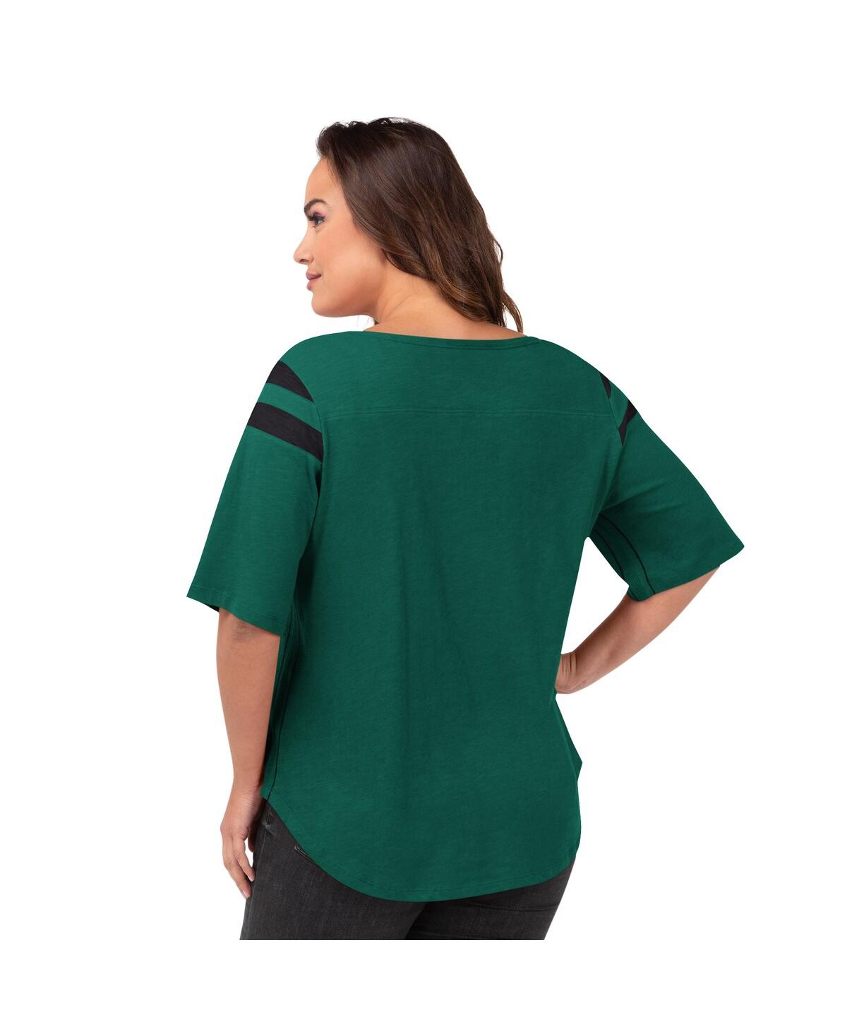G-iii 4her By Carl Banks Women's Green New York Jets Plus Size Linebacker T-shirt In Green