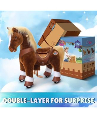 Model Y Brown Horse Rideable Toy for Age 3-4