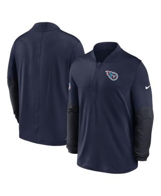Men's Navy Tennessee Titans Sideline Dri-FIT Half-Zip Pullover Hoodie