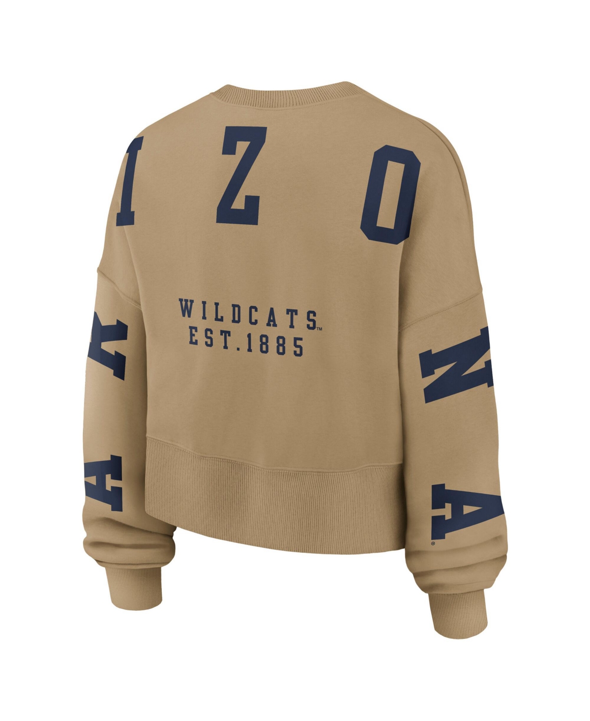 Nike Women's Tan Arizona Wildcats Oversized Phoenix 2-hit Pullover Sweatshirt In Brown
