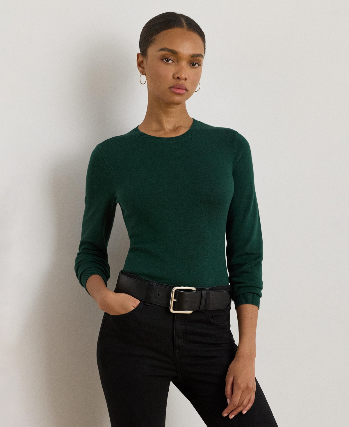 Ralph Lauren Women's Cotton-blend Sweater In Green