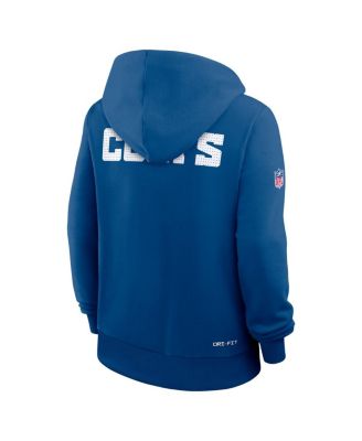 Women's Royal Indianapolis Colts Sideline Standard Issue&nbsp;Initial Home&nbsp;Dri-FIT Hoodie