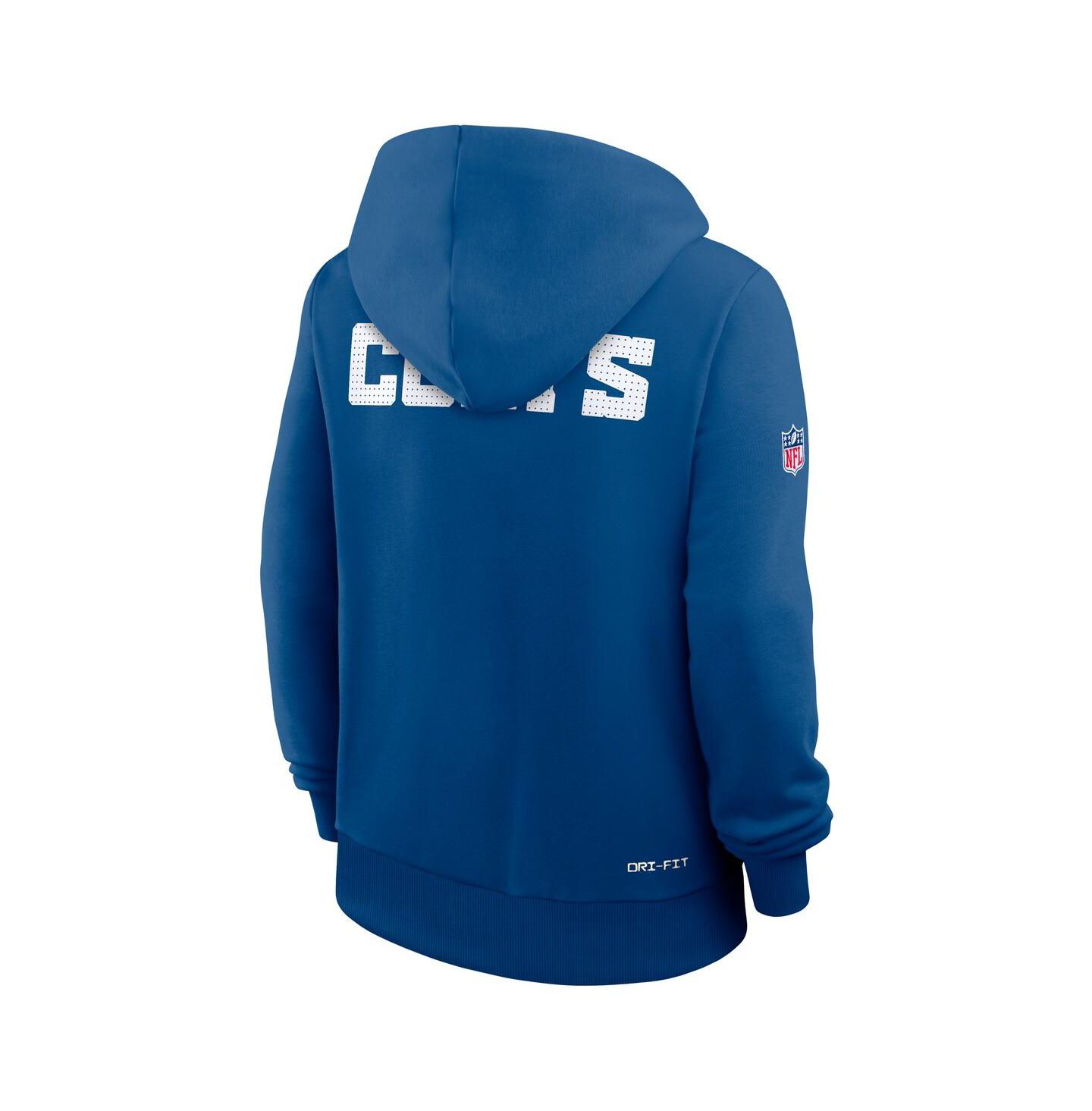 Женское худи Nike Royal Indianapolis Colts Sideline Standard Issue Initial Home Dri-FIT — фото 3