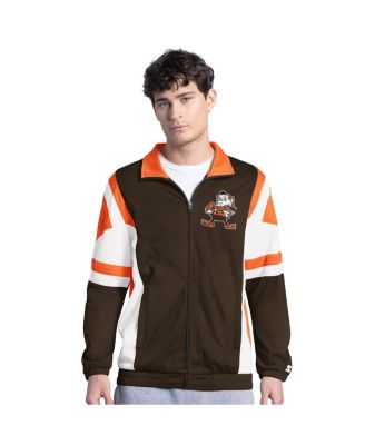 Starter - Men's&nbsp; Brown Cleveland Browns Contender Logo Full-Zip Track Jacket