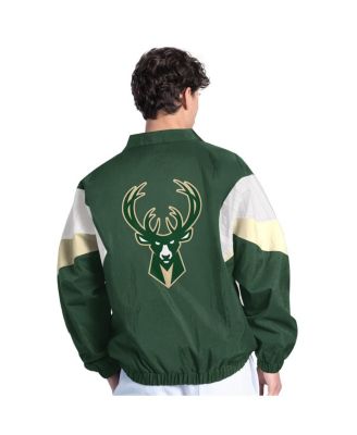 Men's Hunter Green Milwaukee Bucks Yard Line Full-Zip Jacket