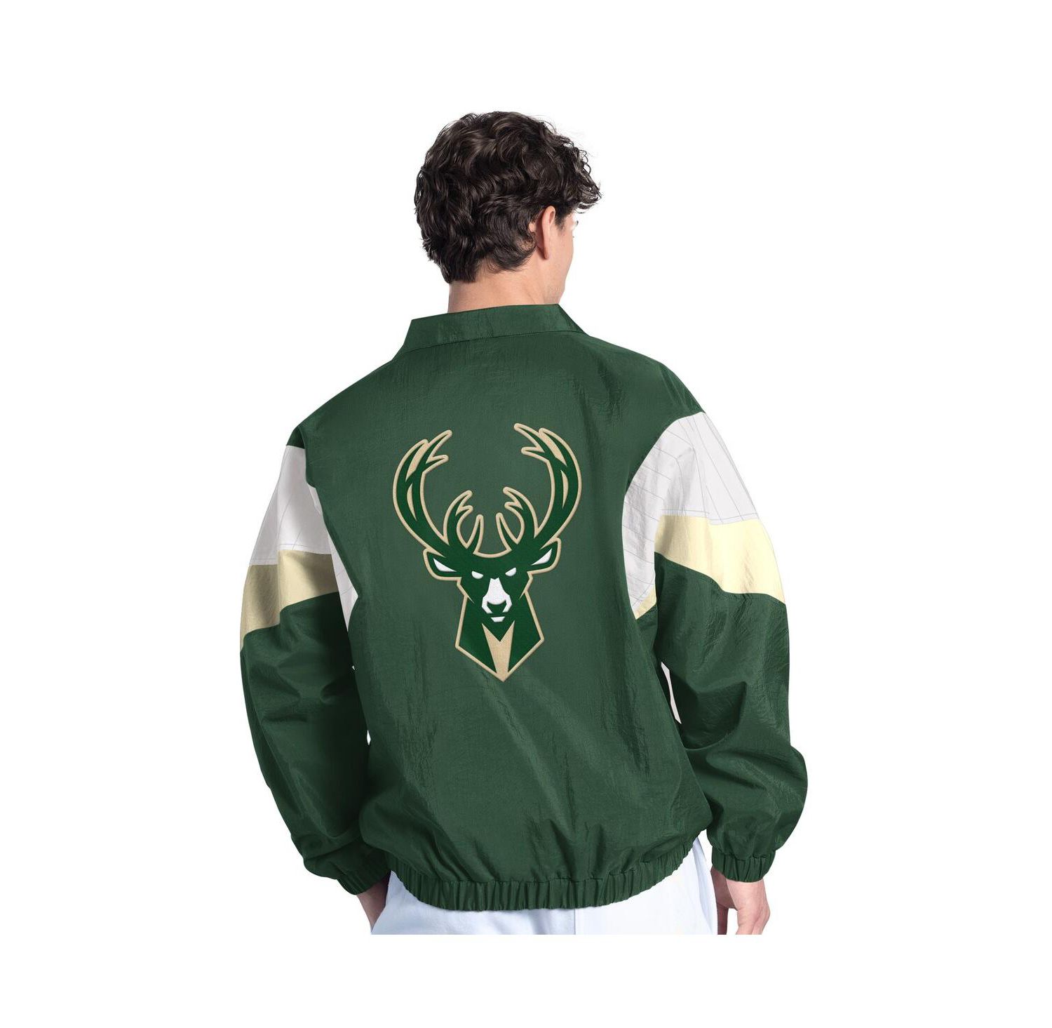 Men's Hunter Green Milwaukee Bucks Yard Line Full-Zip Jacket