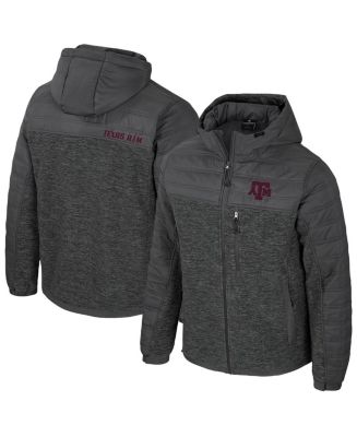 Colosseum Men's Charcoal Texas A&M Aggies Nightman Full-Zip Hoodie