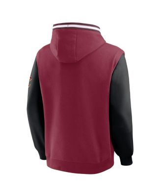 Men's Wine/Black Cleveland Cavaliers Half Court Shot Clock Fastbreak Hoodie