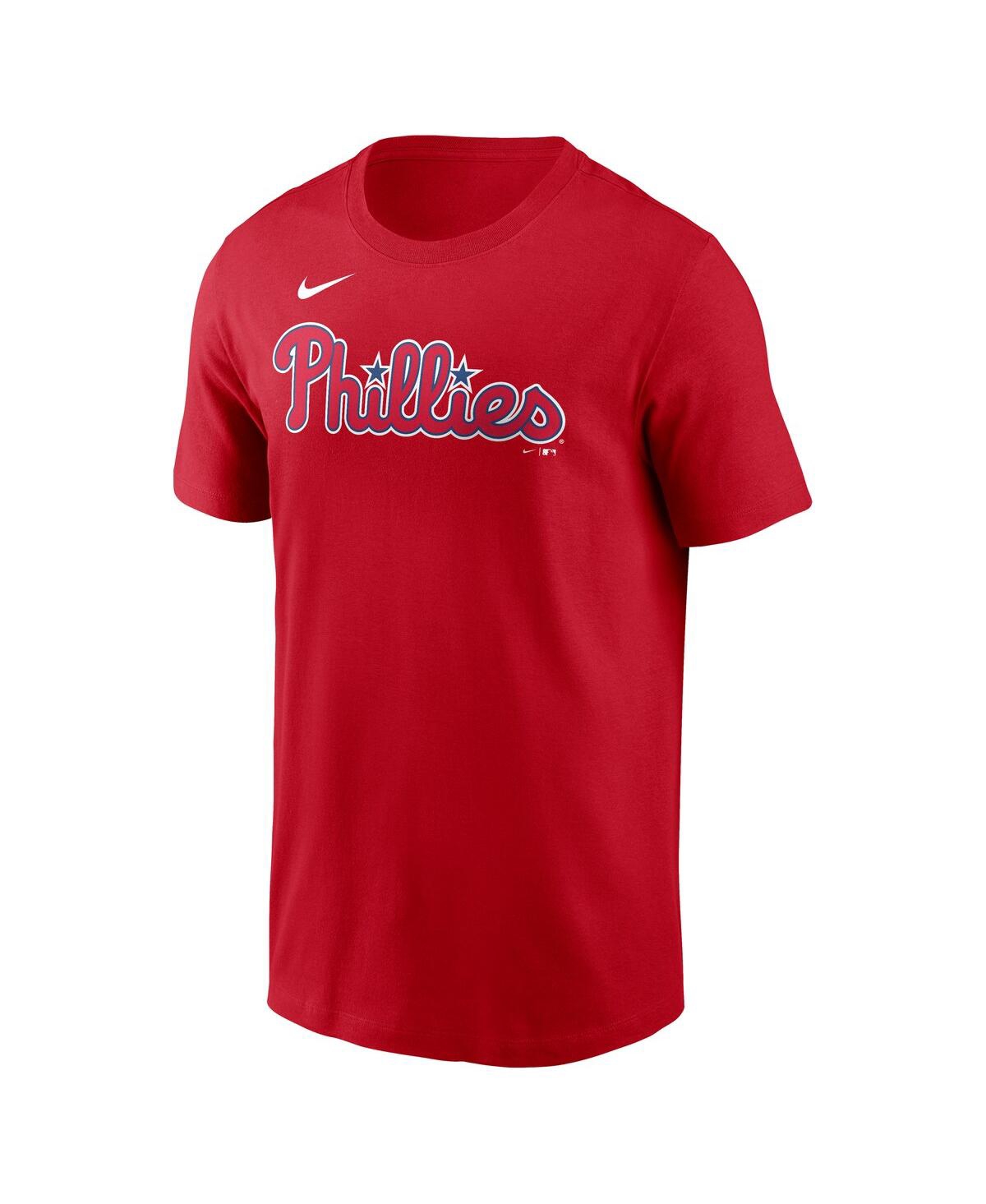 Nike Men's Jhoan Duran Red Philadelphia Phillies Fuse Name Number T-shirt In Red