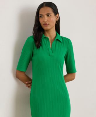 Women's Modern Rib Elbow Sleeve Dress