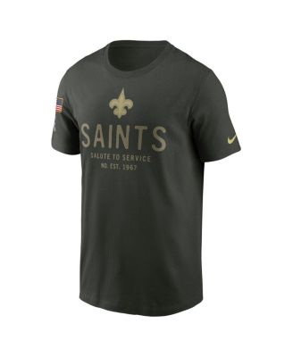 Men's Forest Green New Orleans Saints 2025 Salute to Service Sideline Primary Edge Dri-FIT T-Shirt