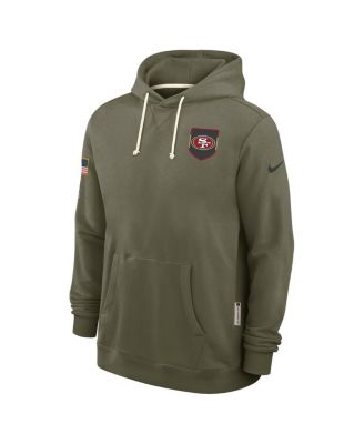 Men's Olive San Francisco 49ers 2025 Salute to Service Sideline Standard Issue Dri-FIT Hoodie