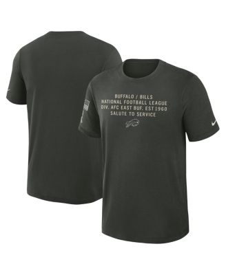 Nike - Men's Dark Green Buffalo Bills 2025 Salute to Service Sideline Slub Dri-FIT T-Shirt