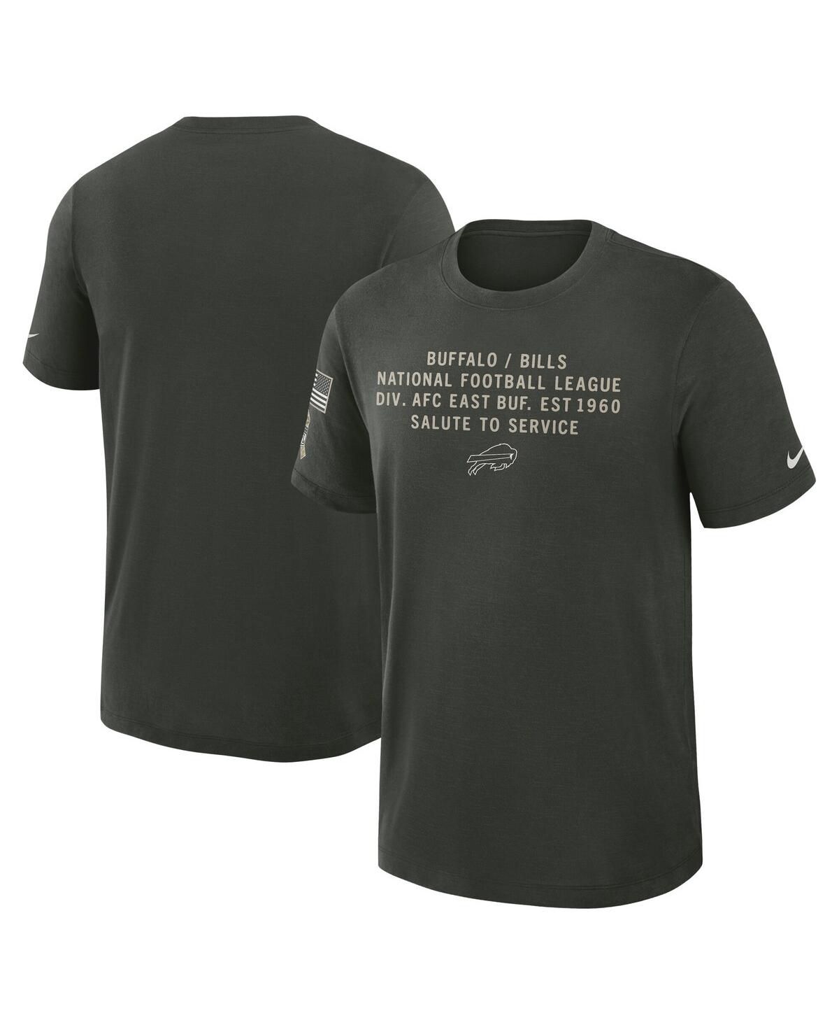 Мужская темно-зеленая футболка Buffalo Bills 2025 Salute to Service Sideline Slub Dri-FIT