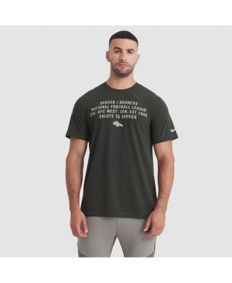 Nike - Men's Forest Green Denver Broncos 2025 Salute to Service Sideline Slub Dri-FIT T-Shirt