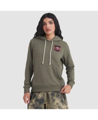 Nike - Women's Olive San Francisco 49ers 2025 Salute to Service Sideline Standard Issue Dri-FIT Hoodie
