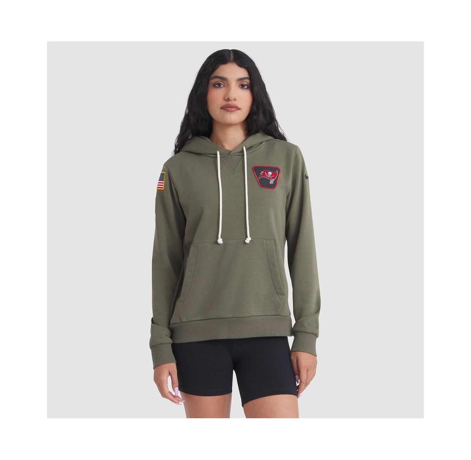 Women's Olive Tampa Bay Buccaneers 2025 Salute to Service Sideline Standard Issue Dri-FIT Hoodie