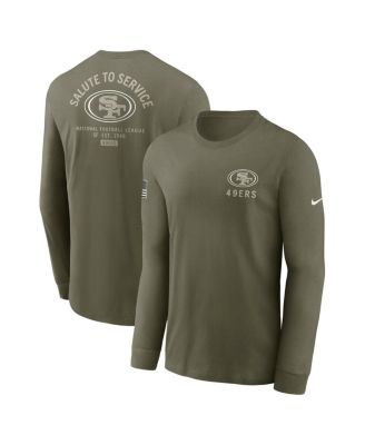 Nike - Men's Olive San Francisco 49ers 2025 Salute to Service Sideline Long Sleeve T-Shirt