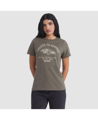 Nike - Women's Olive Baltimore Ravens 2025 Salute to Service Sideline T-Shirt