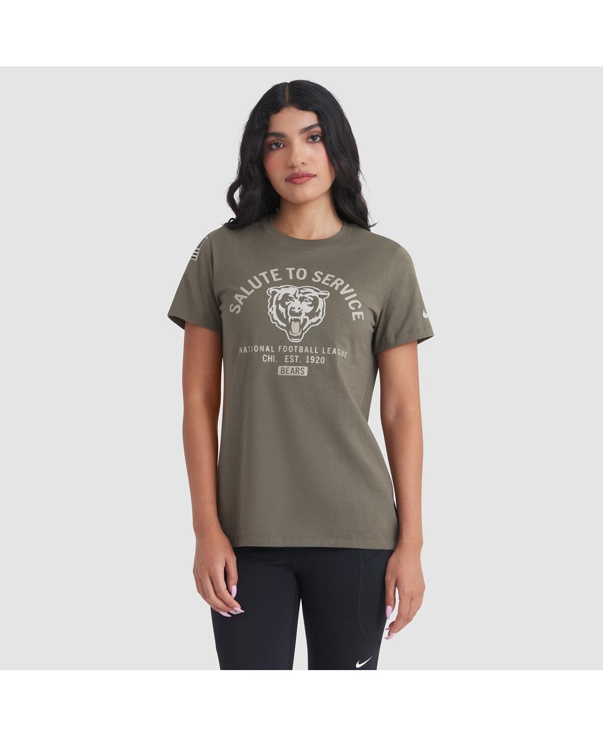 Nike Women's Olive Chicago Bears 2025 Salute to Service Sideline T-Shirt
