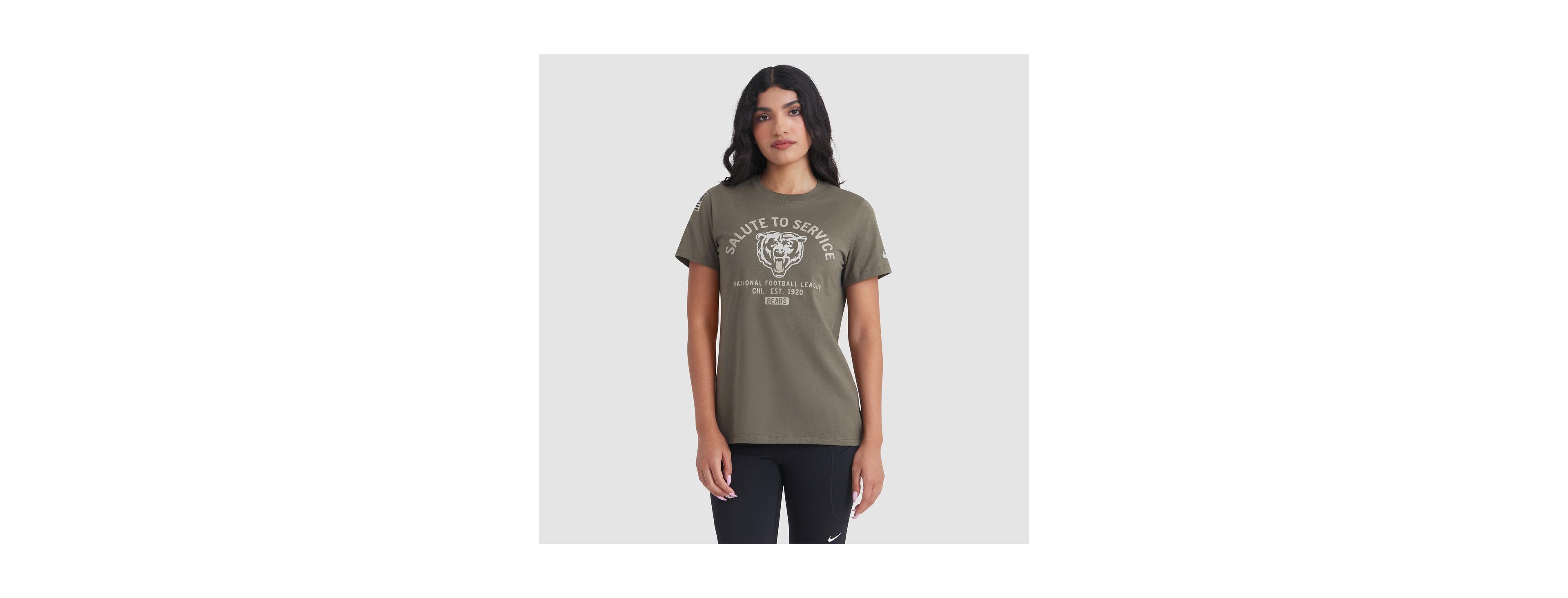 Nike Women's Olive Chicago Bears 2025 Salute to Service Sideline T-Shirt