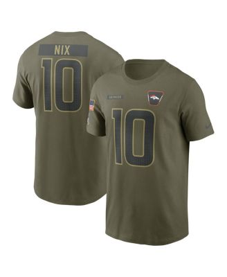 Nike - Men's Bo Nix Olive Denver Broncos 2025 Salute to Service Name Number T-Shirt