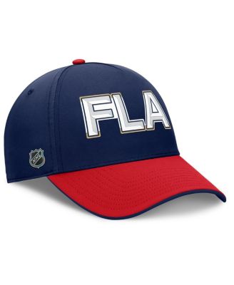 Men's Navy/Red Florida Panthers Authentic Pro Rink Team Code Flex Hat