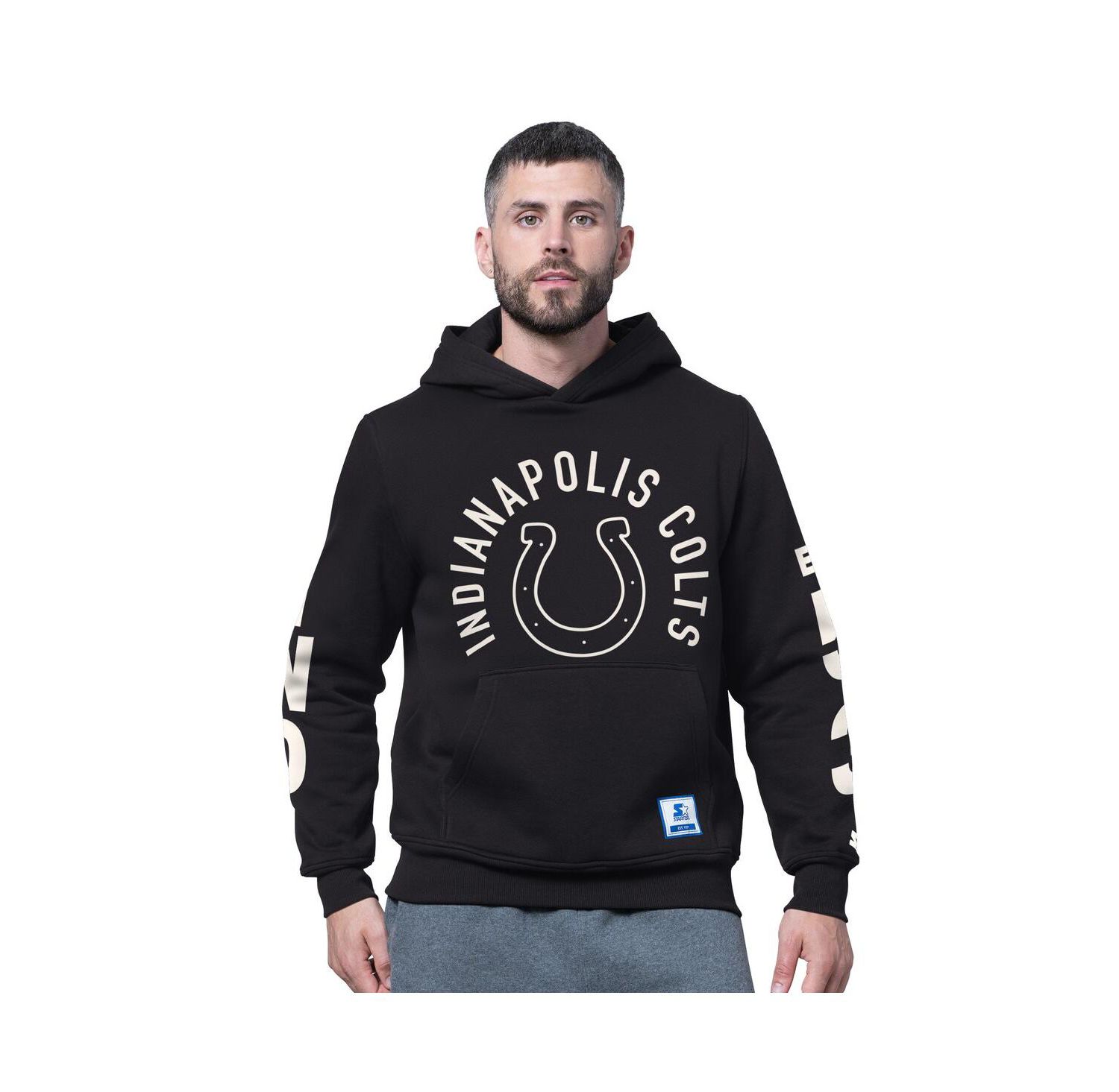 Men's Black Indianapolis Colts Handoff Fleece Hoodie Sweatshirt