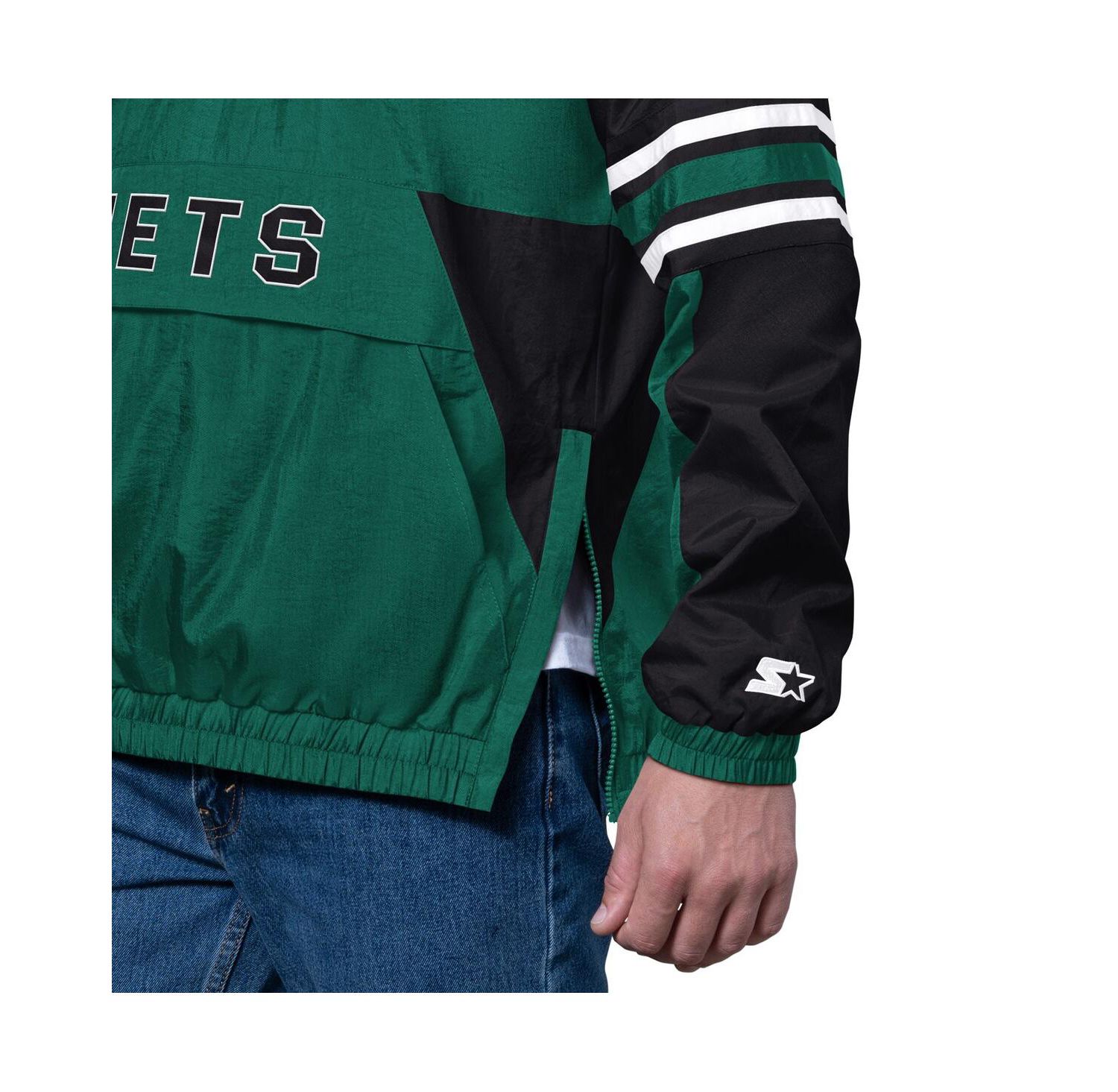 Men's Green New York Jets Prospect Half-Zip Pullover Hoodie