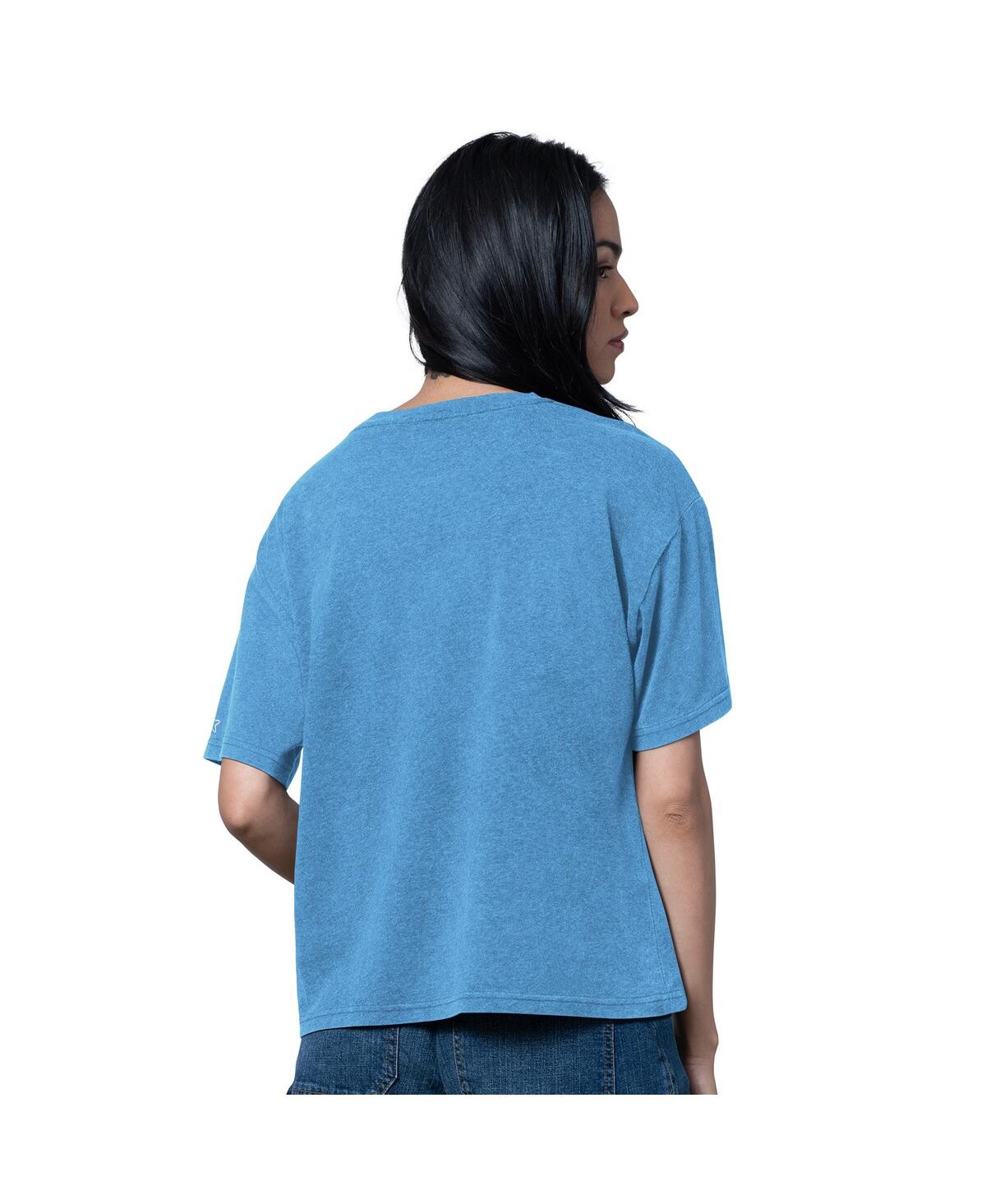 Starter Women's Light Blue Tennessee Titans Oversized Hall Of Fame T-shirt In Blue