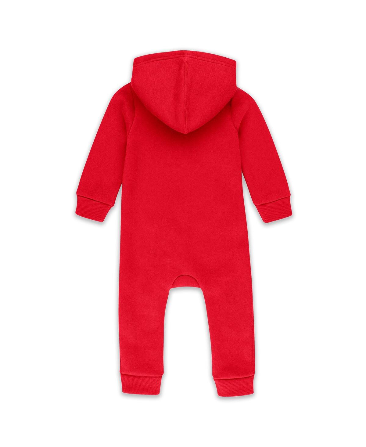 Wear By Erin Andrews Baby Boys And Girls Red Kansas City Chiefs Hooded Fleece Coverall In Red