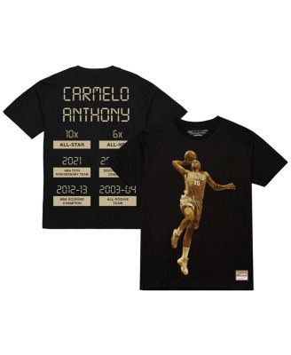 Mitchell & Ness - Men's Carmelo Anthony Black Denver Nuggets Ultimate Player T-Shirt