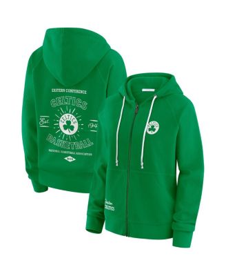 WEAR by Erin Andrews - Women's Green Boston Celtics Full-Zip Raglan Hoodie