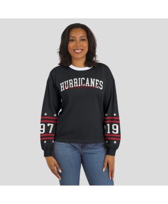 Women's Black Carolina Hurricanes Long-Sleeve Sport T-Shirt