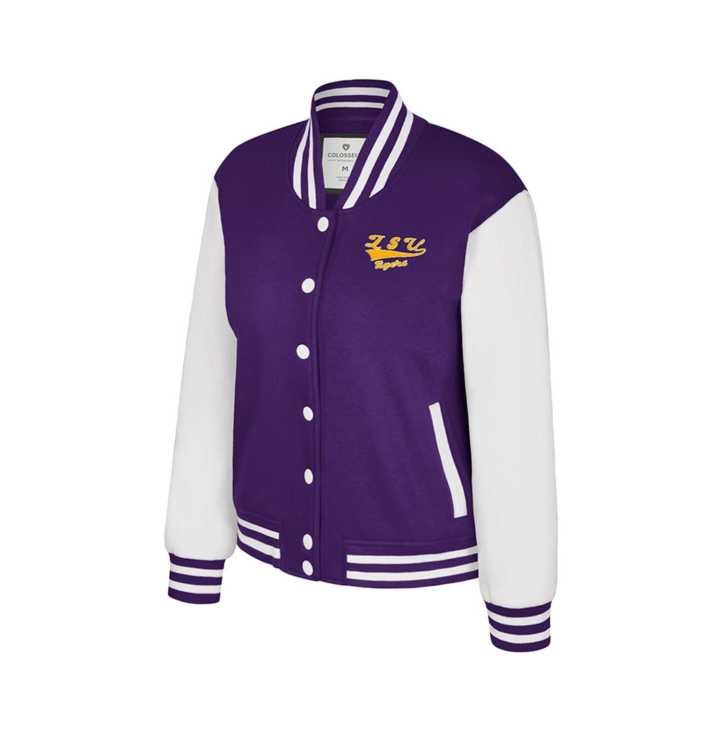 Женская куртка Colosseum Purple LSU Tigers French Baguette Full Snap Fleece — фото 2