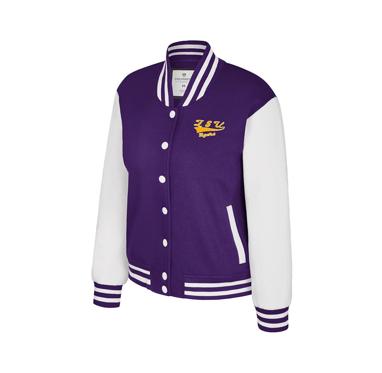 Women's Purple LSU Tigers French Baguette Full Snap Fleece Jacket