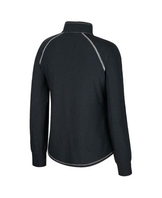 Women's Black Colorado Buffaloes Bikram Raglan Quarter-Zip Top