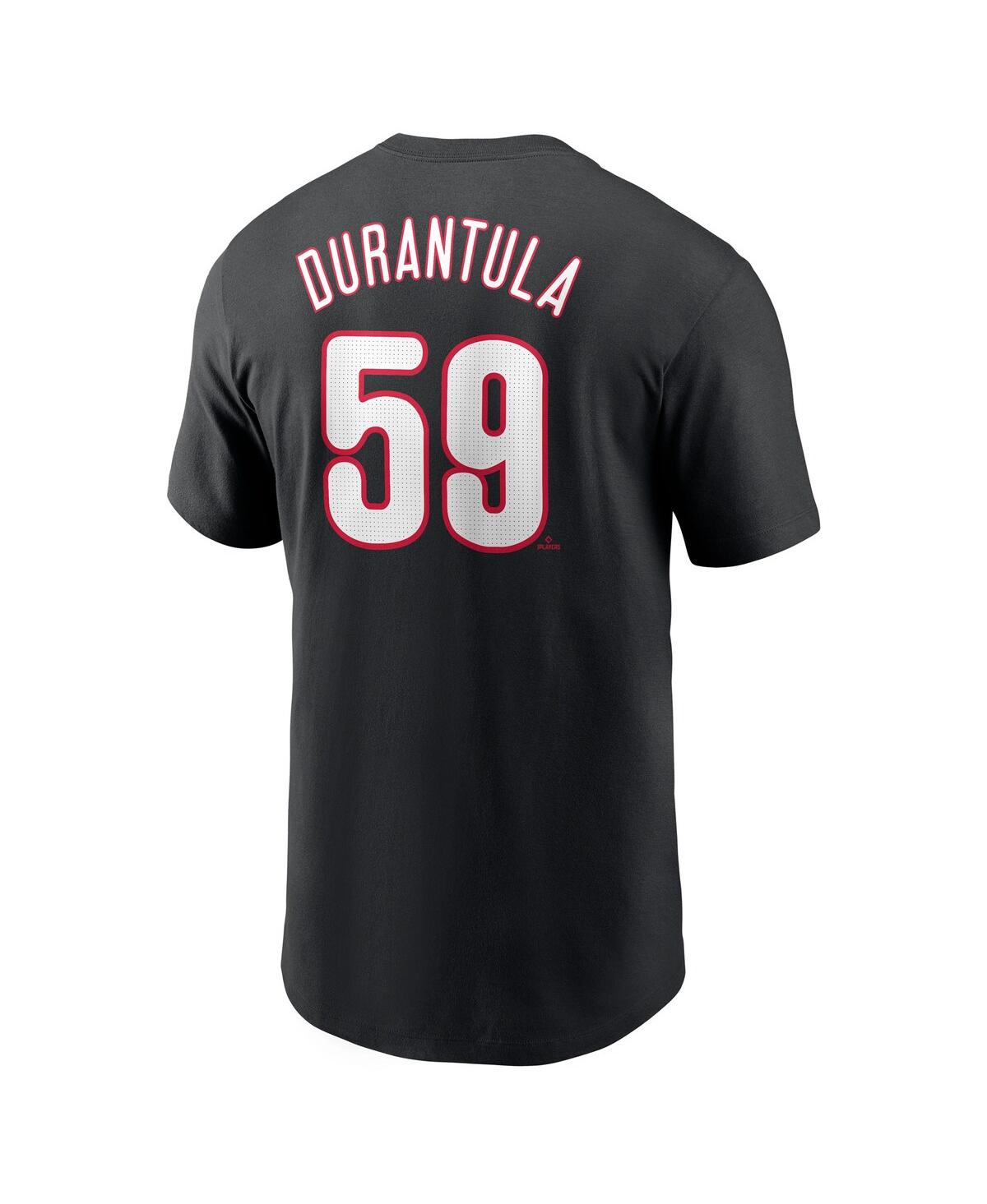 Nike Men's Jhoan Duran Black Philadelphia Phillies Name Number Player Nickname T-shirt In Animal Print