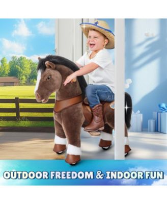 Model Y Chocolate Brown Horse Rideable Toy for Age 3-4
