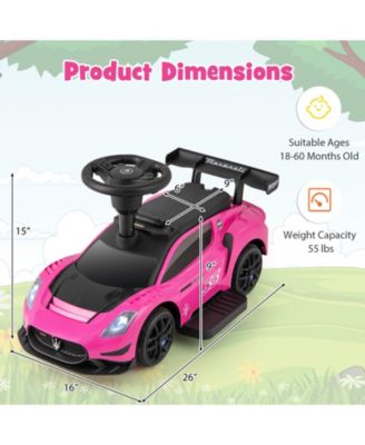 Electric Kids Ride on Push Car Maserati Licensed Foot to Floor Push Car w/Horn