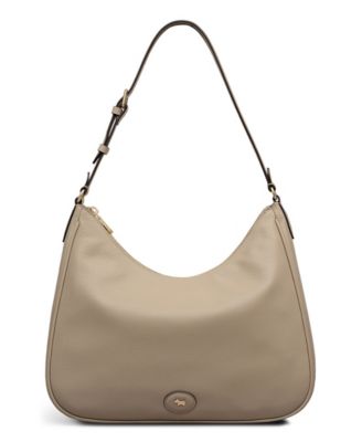 Heath Crescent Small Leather Ziptop Shoulder Bag